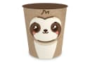 itenga Papierkorb Tiermotiv Faultier Kawaii Design Kunststoff ca. 11 Liter Bild 2