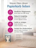 itenga Papierkorb Pinguin Tiermotiv Kunststoff ca. 11 Liter Bild 3