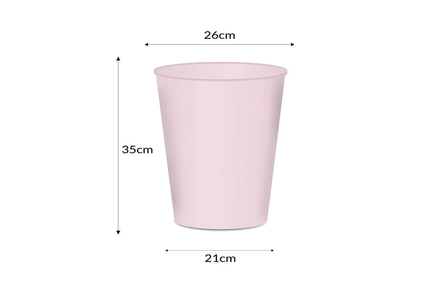 itenga Papierkorb 15 Liter Rosa Modern