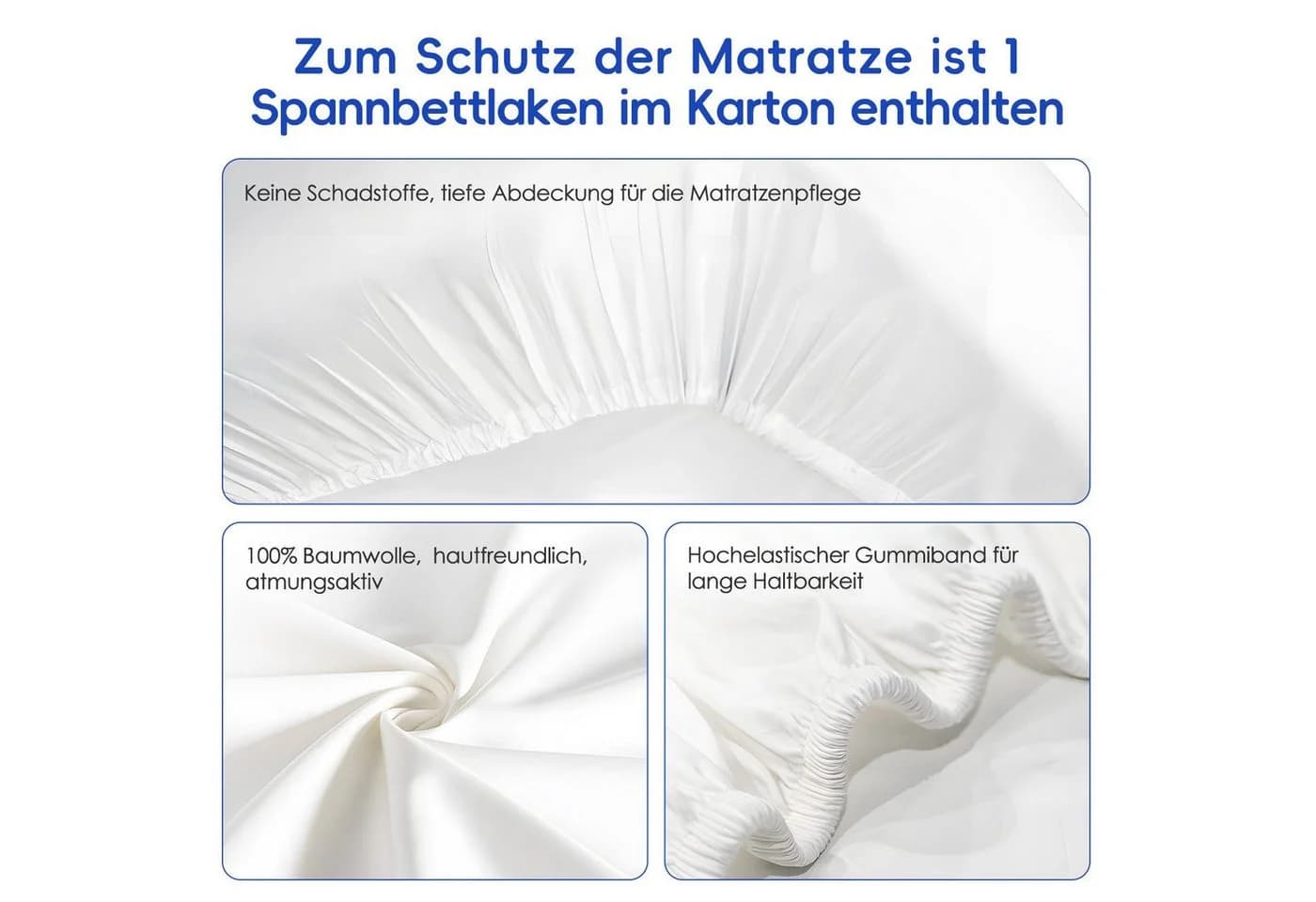 Lexzurn Taschenfederkernmatratze 7-Zonen Orthopädisch Weiss - Bild 5