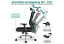 Lexzurn Ergonomischer Bürostuhl Schwarz mit Lendenstütze und Wippfunktion Bild 4