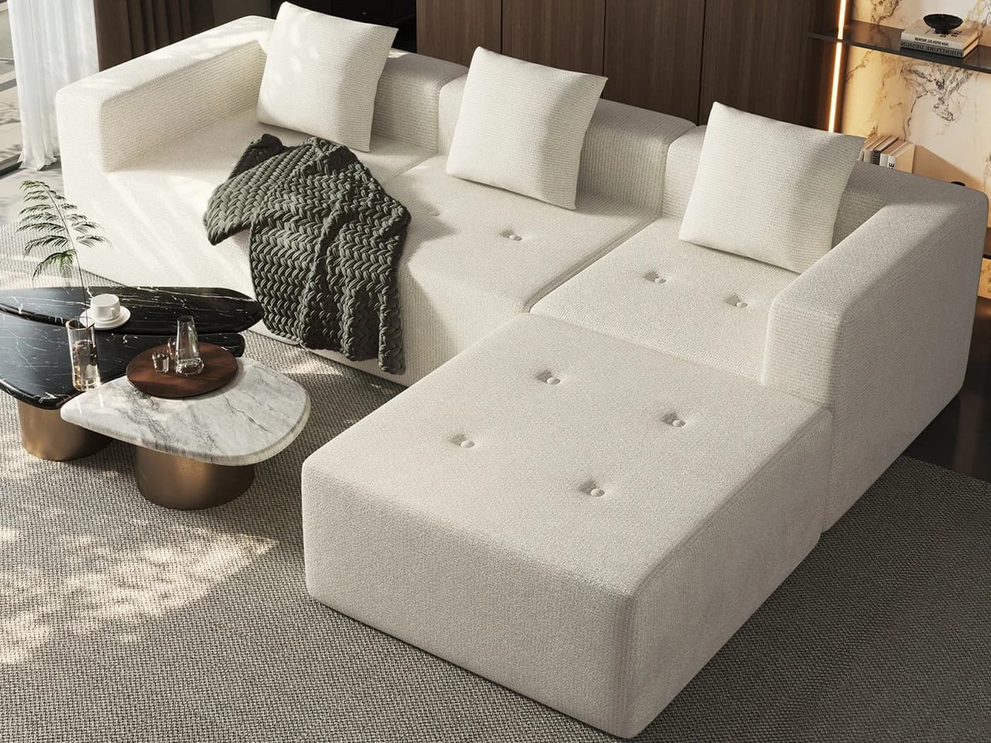 Lexzurn Ecksofa 250x170x76 cm mit Schlaffunktion - Bild 2