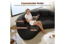 Lexzurn 3-Sitzer Schlafsofa Schwarz Chenille mit Zierkissen Bild 1