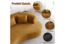 Lexzurn Schlafsofa 3-Sitzer Chenille Beige Bild 3