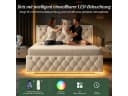 Lexzurn Polsterbett 140x200 Samt mit LED & Stauraum Bild 5