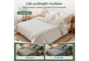 Lexzurn Bettwäsche Set 3-teilig Bügelfrei Cremeweiß Polycotton Bild 4
