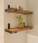 HEVVA Wandregalhalter Set 2x L-förmig Schwarz 10-30 cm Bild 5
