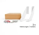 HEVVA Wandregalhalter Set 2x Weiß 10/15/20/25 cm Bild 1