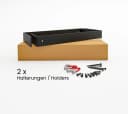 HEVVA Wandregalhalter 2x Doppelte Regalhalter Schwarz HARTENBERG Bild 1