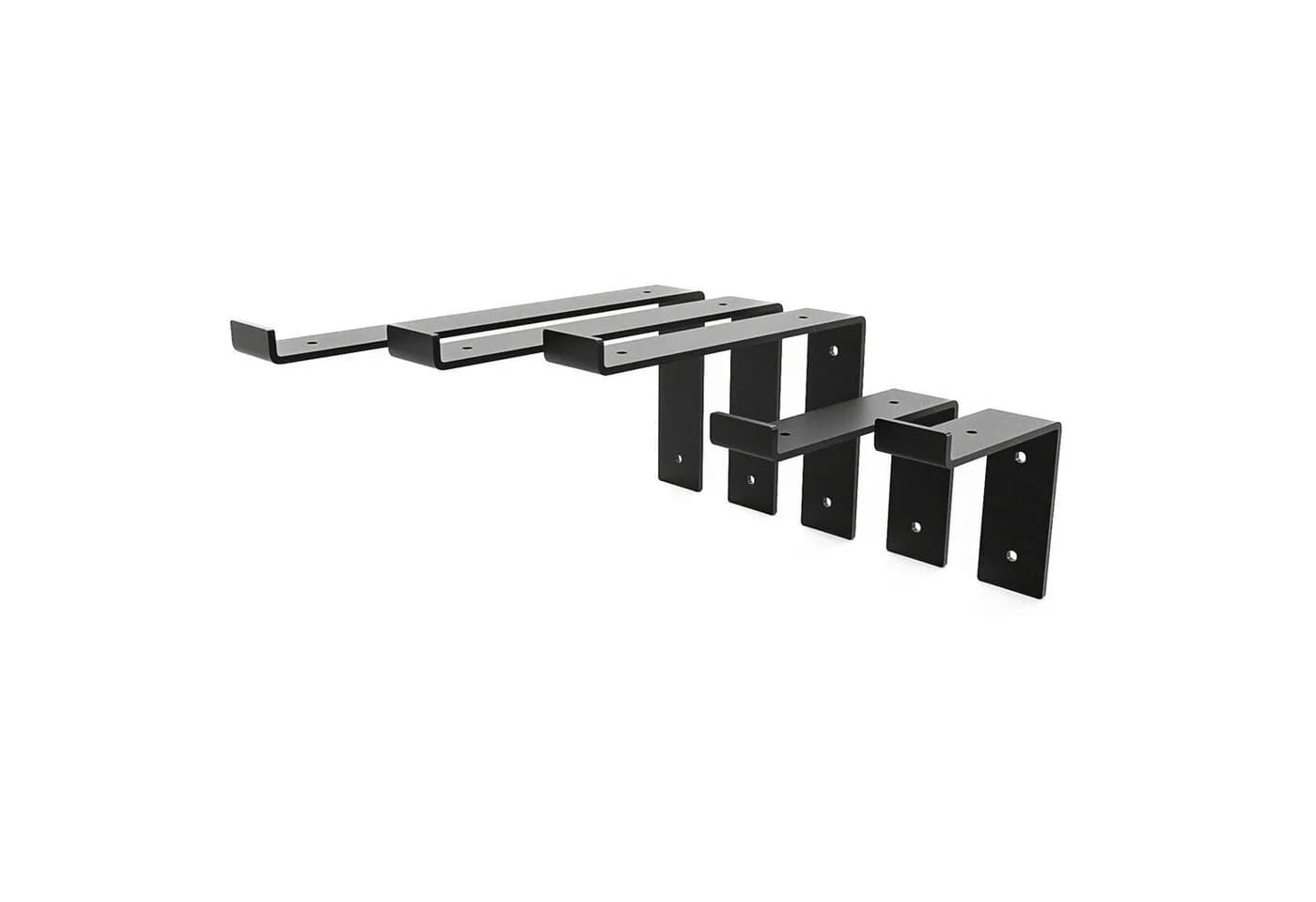 HEVVA Wandregalhalter 2x L-förmig Schwarz - Bild 2