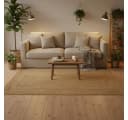 Elegant Floors Rechteckiger Jute Teppich Natur Handgefertigt Boho Bild 3