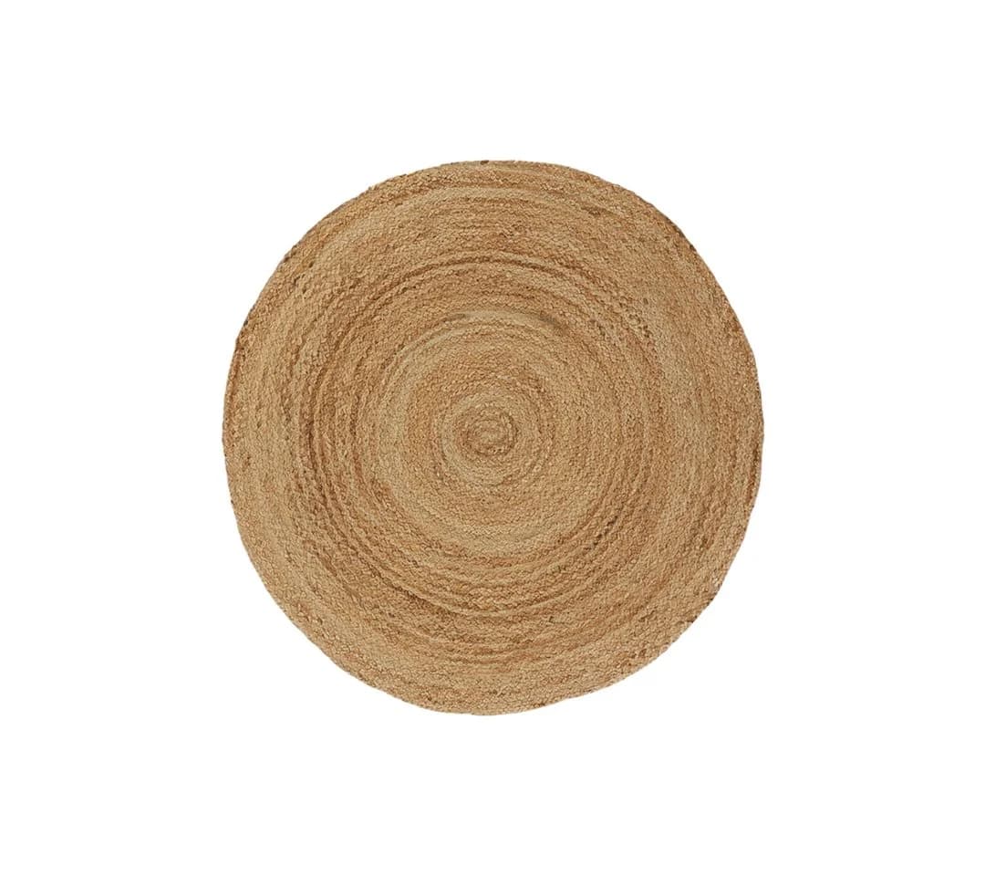 Elegant Floors Runder Jute-Teppich Natur Boho Skandi