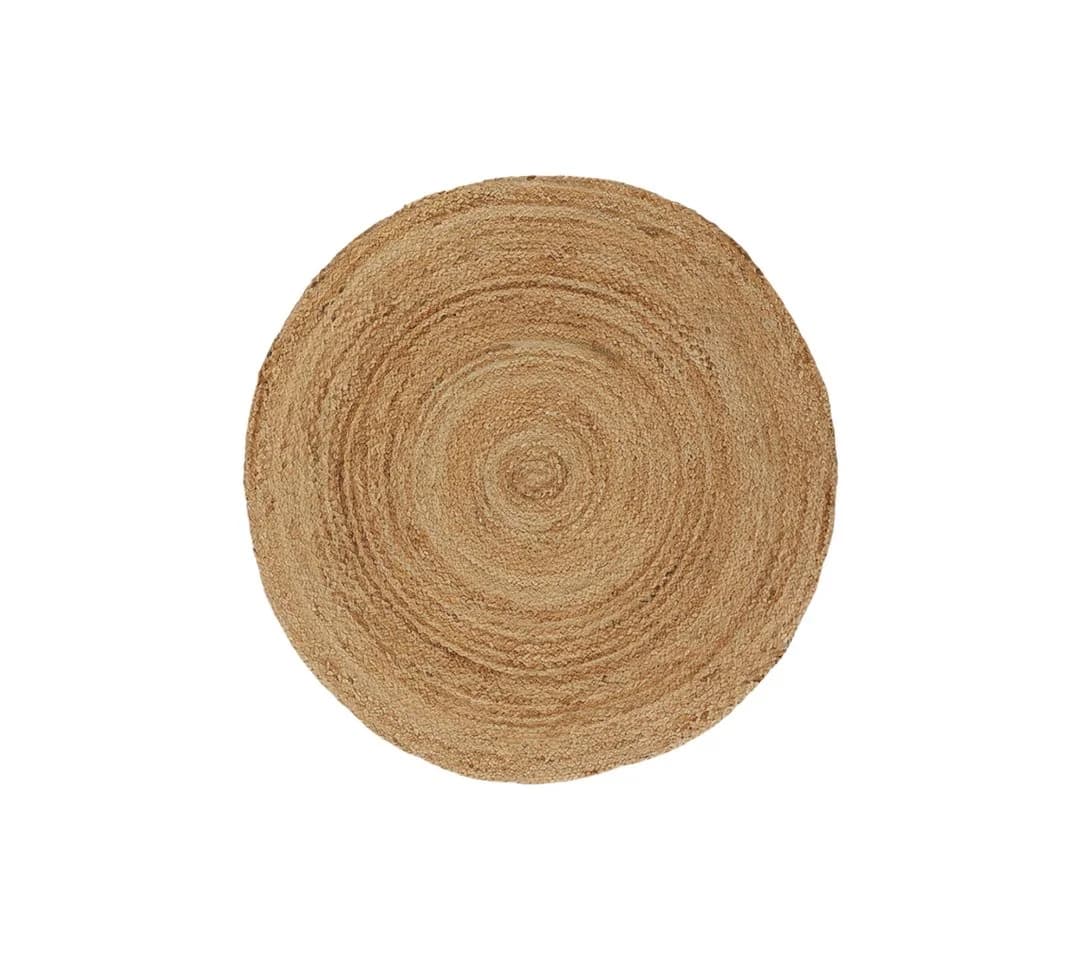 Elegant Floors Runder Jute Teppich Natur Handgefertigt Boho