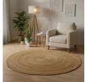 Elegant Floors Runder Jute Teppich Natur Handgefertigt Boho Bild 2