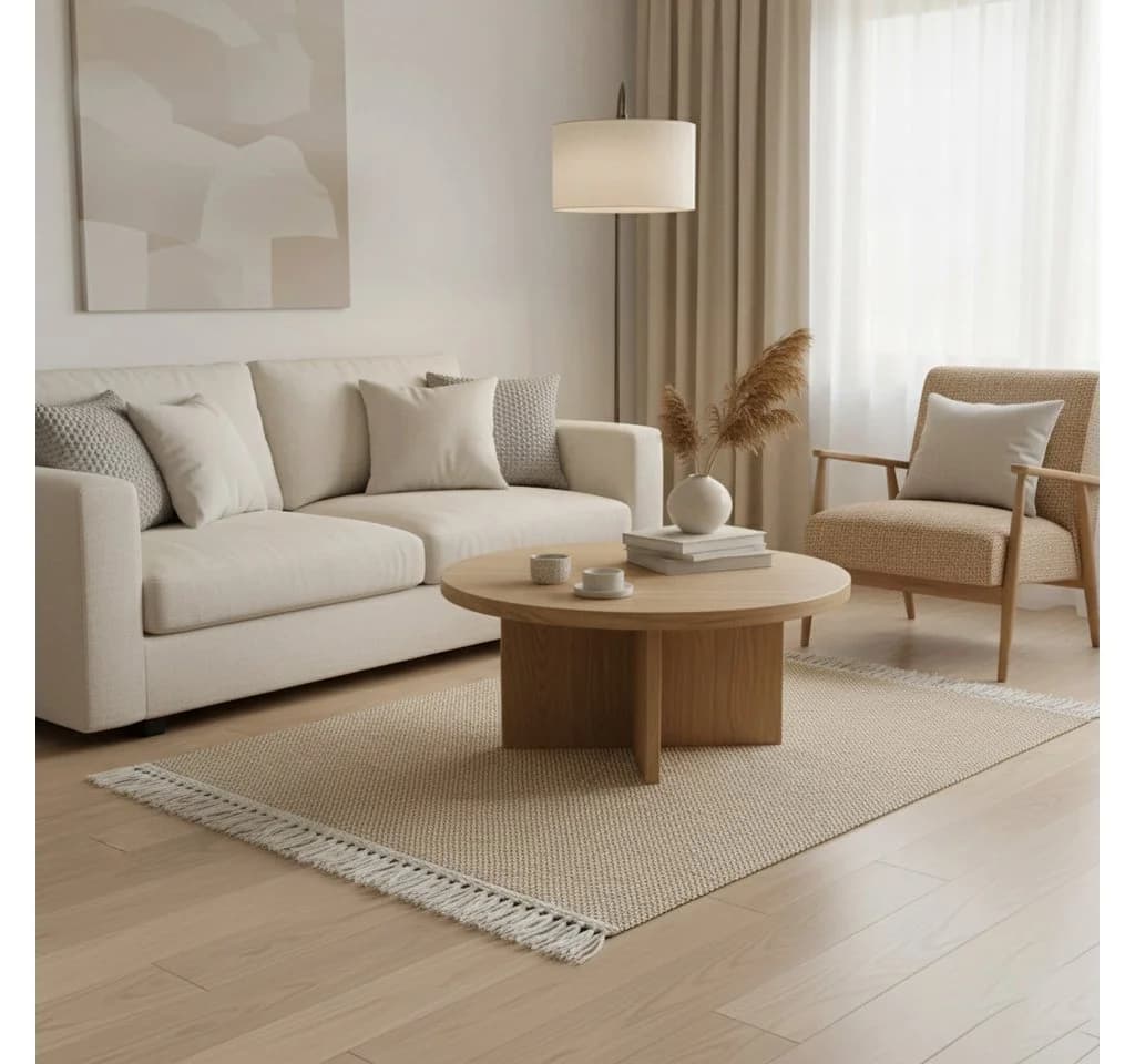 Elegant Floors Teppich Jute-Wolle Natur Handgefertigtes Boho 9 mm - Bild 5
