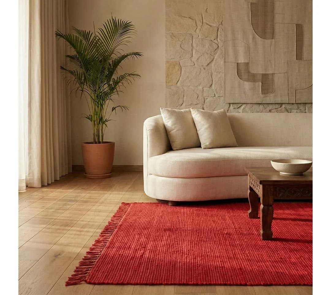 Elegant Floors Chindi Teppich Rot 60x90 cm