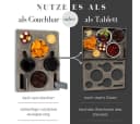 PEGSEN Couchbar Tablett Set 5-tlg. mit 4 Glasschalen & abnehmbarem Deckel Bild 1