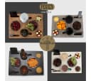 PEGSEN Couchtablett Set 5-tlg. mit 4 Glasschalen & Deckel als Tablett Bild 5