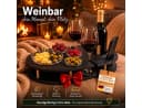 PEGSEN Weinbar Couchbar mit 4 Glasschalen & Halterungen Birkenholz Bild 3