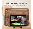 PEGSEN Schneidebrett Set 4-tlg. Akazie Holz mit Saftrille & Ständer Bild 1