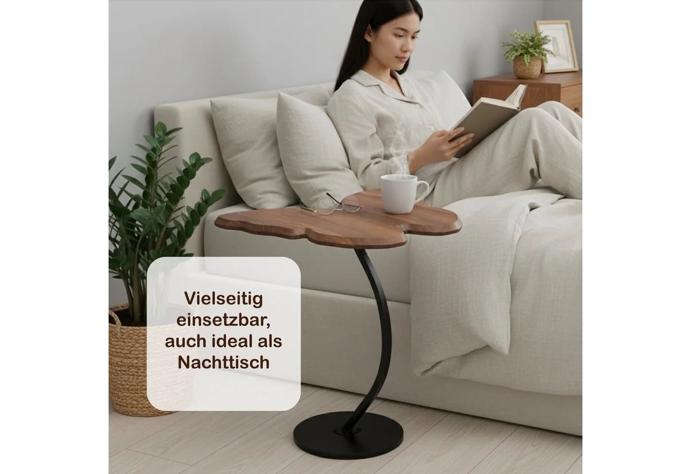 PEGSEN Beistelltisch Schmetterling Couchtisch für Sofa & Bett - Bild 5