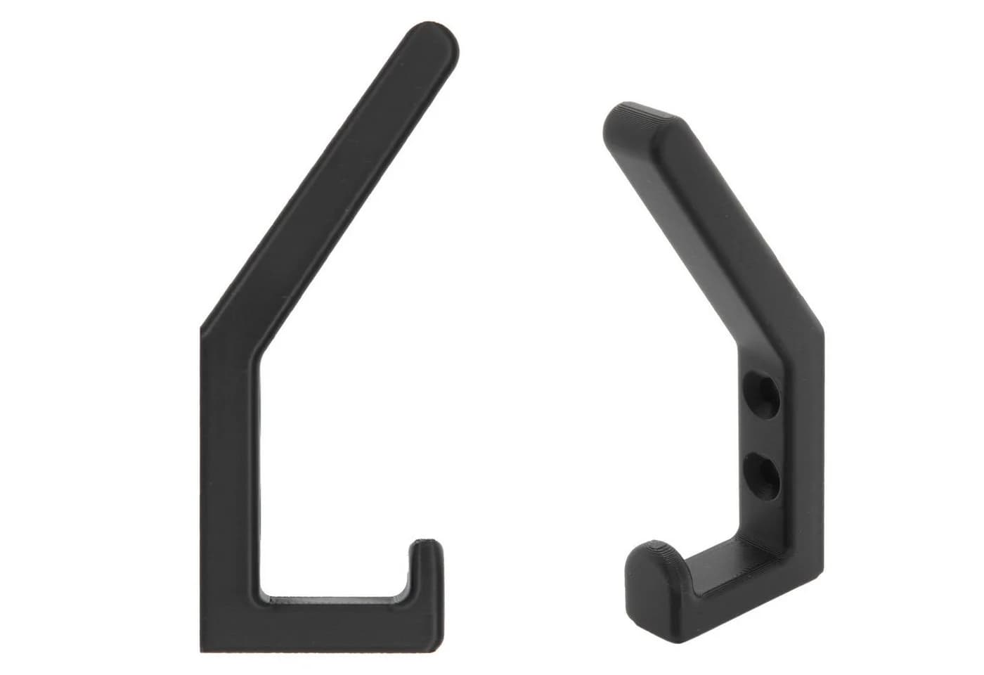 TSB Werk Kleiderhaken Wandhaken Schwarz 10er Pack