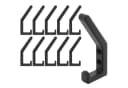 TSB Werk Kleiderhaken Wandhaken Schwarz 10er Pack Bild 2
