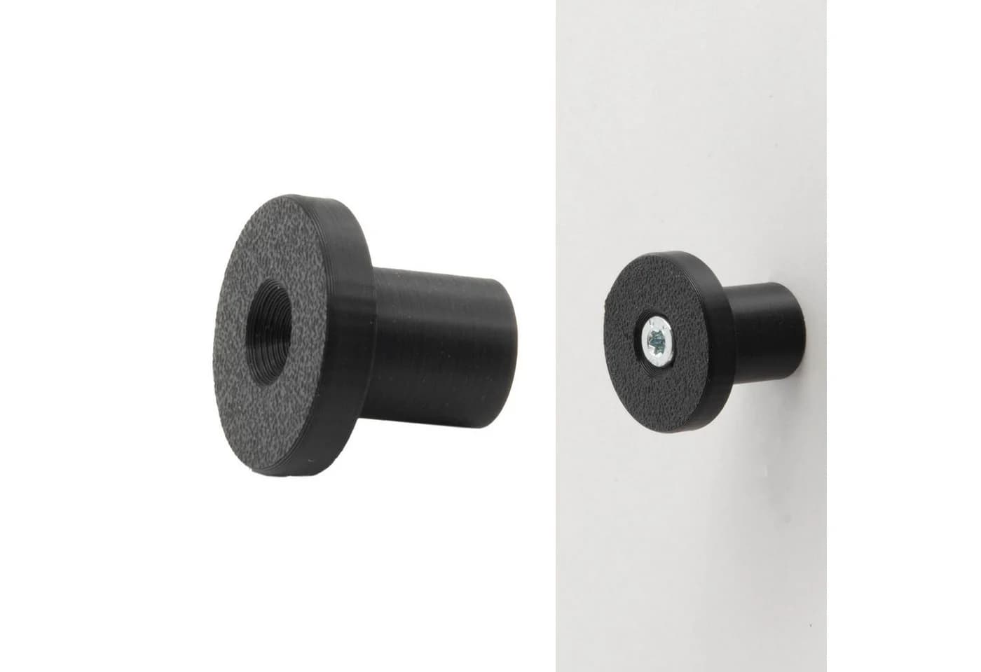 Kleiderhaken aus Kunststoff und PLA in Schwarz und Weiß