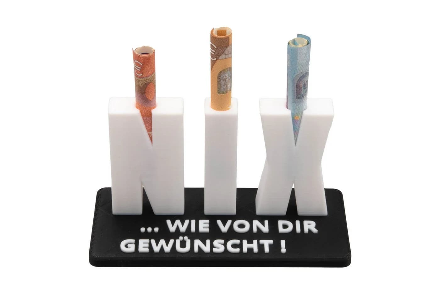 TSB Werk Geschenkbox Geldgeschenk NIX Nichts Schwarz/Weiß - Bild 2