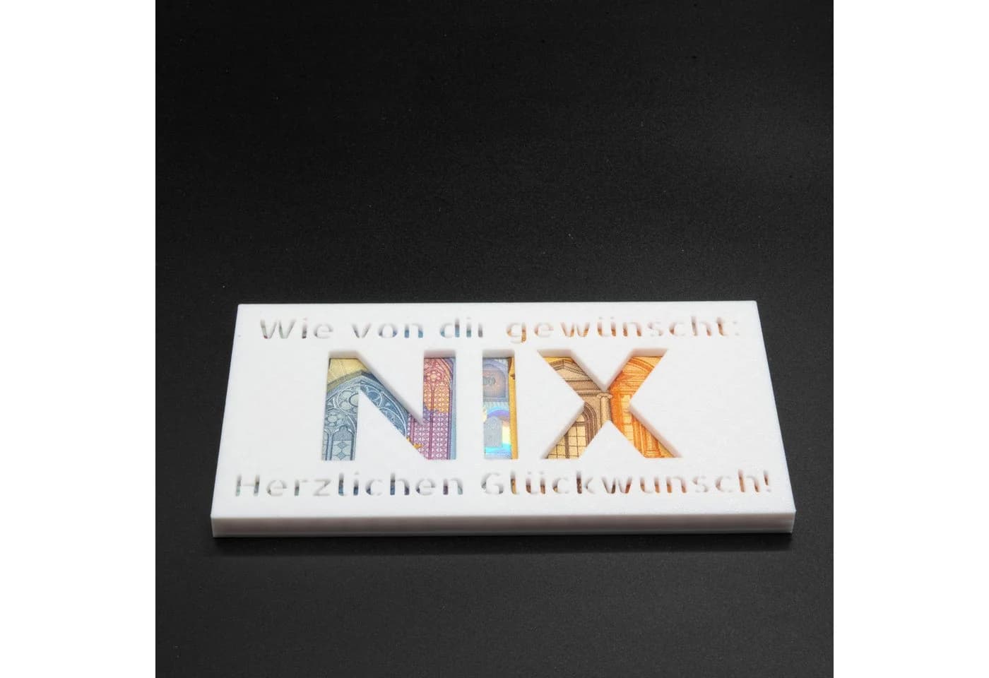 TSB Werk Geschenkbox Geldgeschenk NIX Nichts Geschenkidee Weiß - Bild 3
