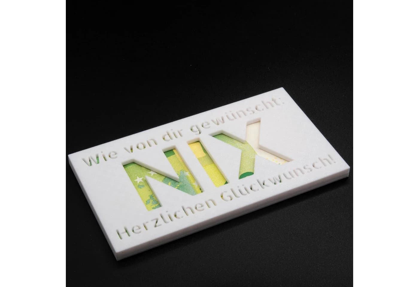 TSB Werk Geschenkbox Geldgeschenk NIX Nichts Geschenkidee Weiß - Bild 4