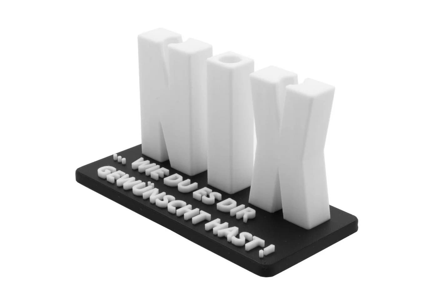 TSB Werk Geschenkbox NIX Schwarz/Weiß 3D-Druck Geldgeschenk - Bild 3