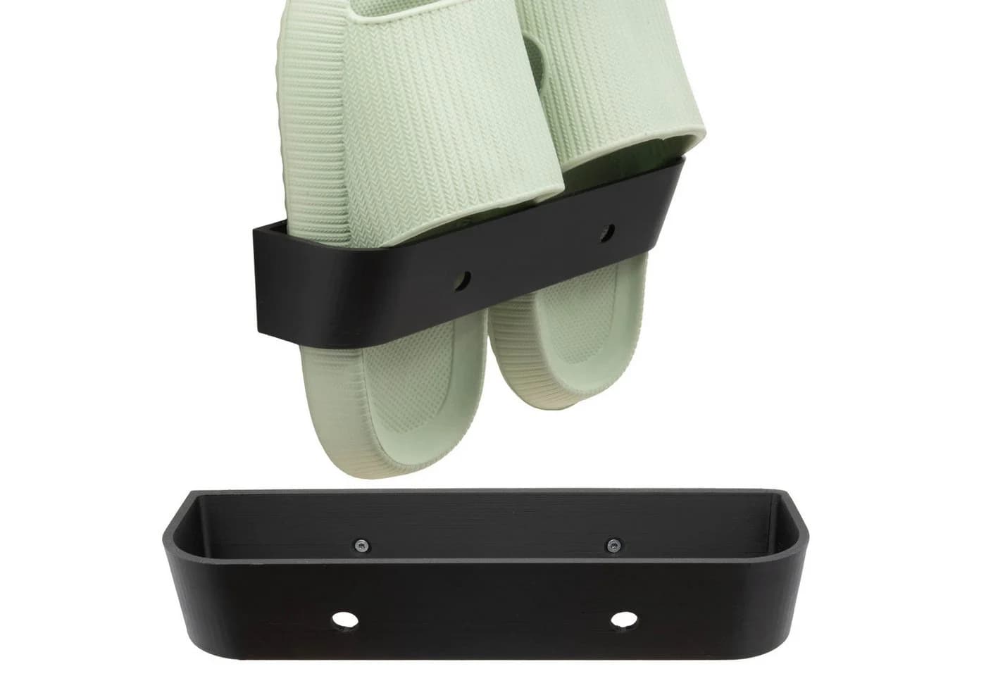 Schuhregal aus Kunststoff und PLA, 3D-Druck, Schwarz und Weiß - Bild 2