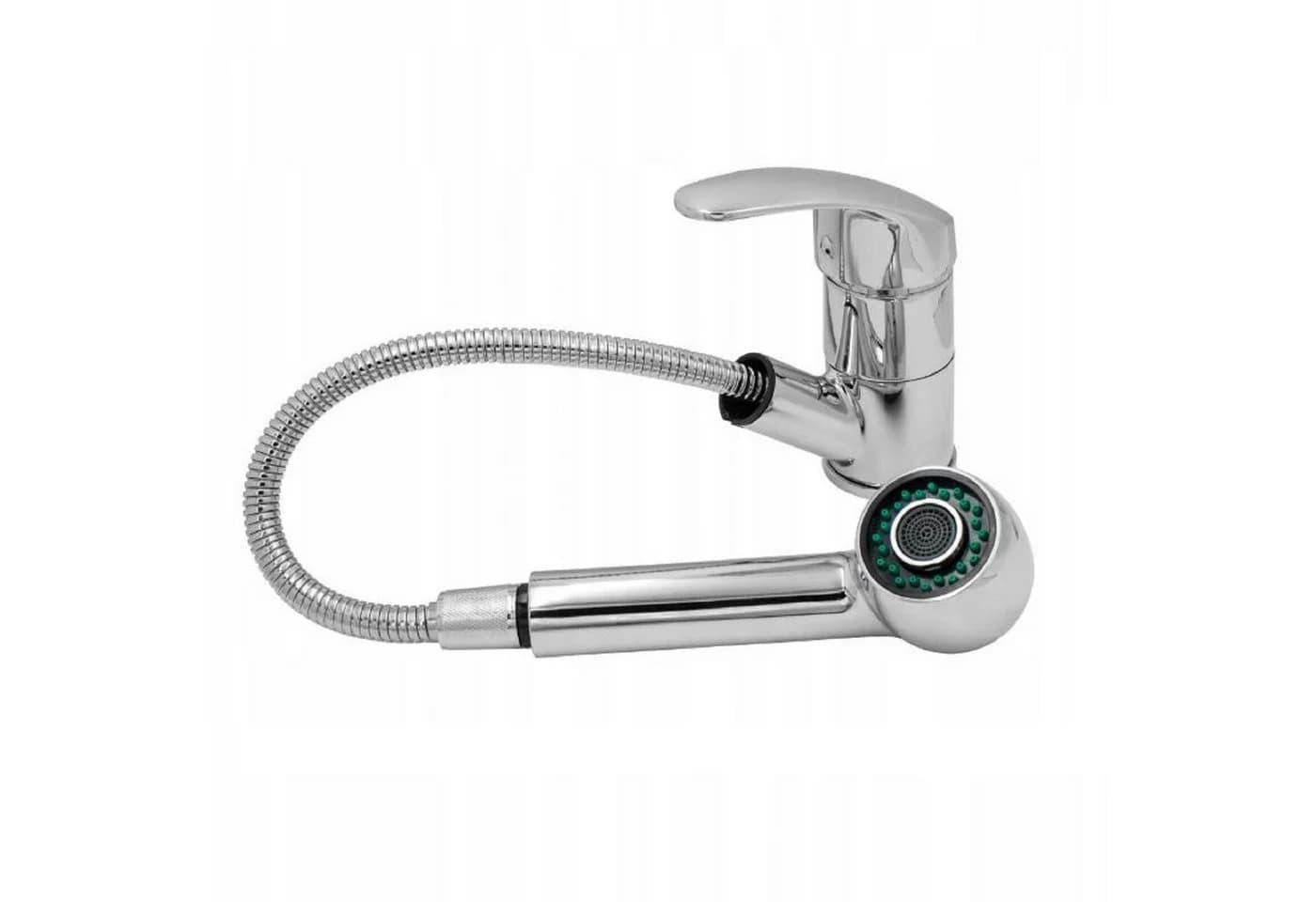QLS Waschtischarmatur GAMMA SILBER Ausziehbar Brause Mischbatterie - Bild 2