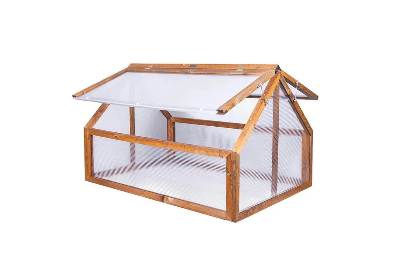 QLS Mini-Gewächshaus Timber aus Holz mit Polycarbonat - Bild 2