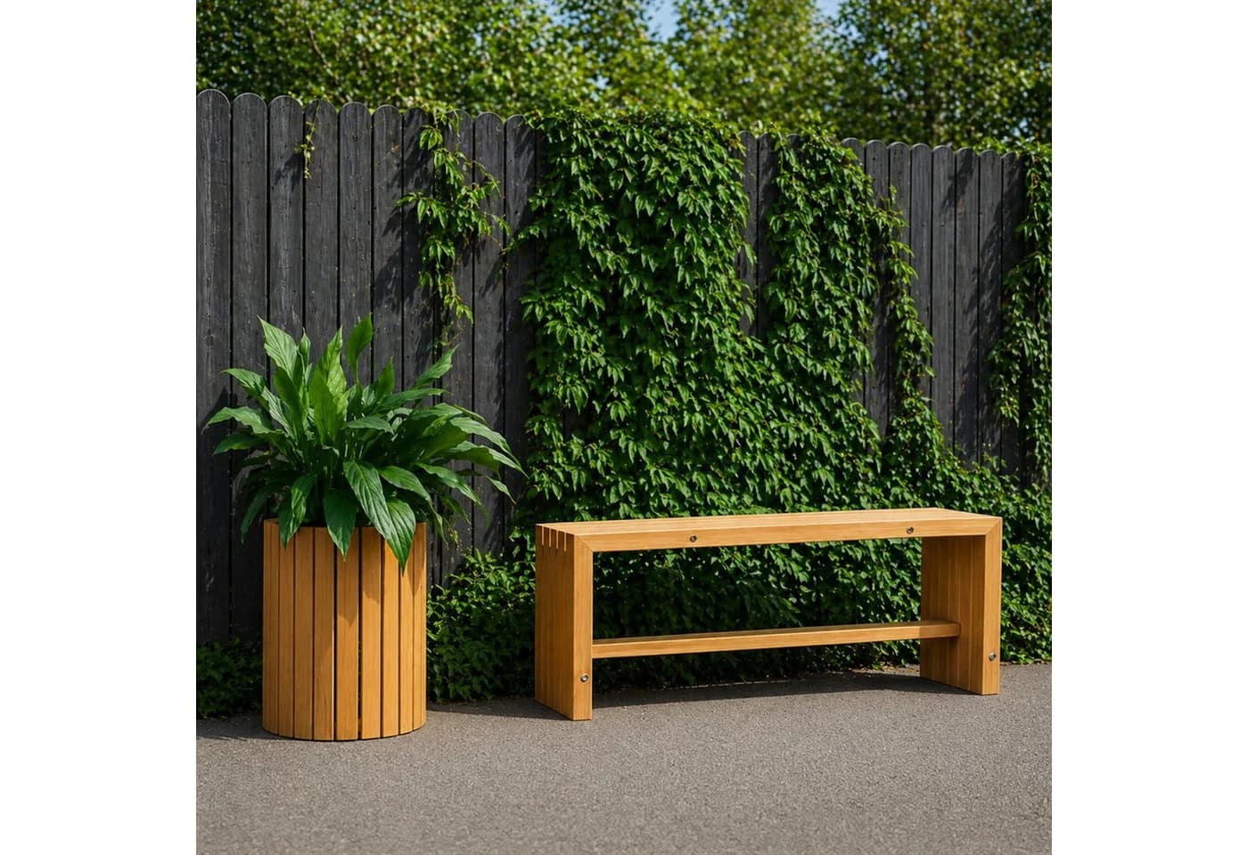 QLS Holzzaunlatte 120 cm Kiefer Fichte Gehobelt - Bild 5