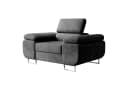 M-Punkt24 Big-Sofa Miami 3-Sitzer Grau Anthrazit mit Verstellbaren Kopfstützen Bild 2