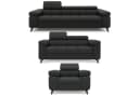 M-Punkt24 Polstergarnitur Sofa 3-2-1 mit Schlaffunktion, Samt Anthrazit Bild 2