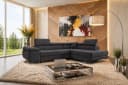 M-Punkt24 Ecksofa DUBAI Samt Anthrazit mit Schlaffunktion & Bettkasten Bild 2