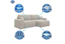 M-Punkt24 Ecksofa ASTI mit Bettfunktion und universeller Ottomane in Creme Bild 3