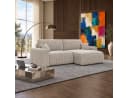 M-Punkt24 Ecksofa ASTI mit Bettfunktion und universeller Ottomane in Creme Bild 4
