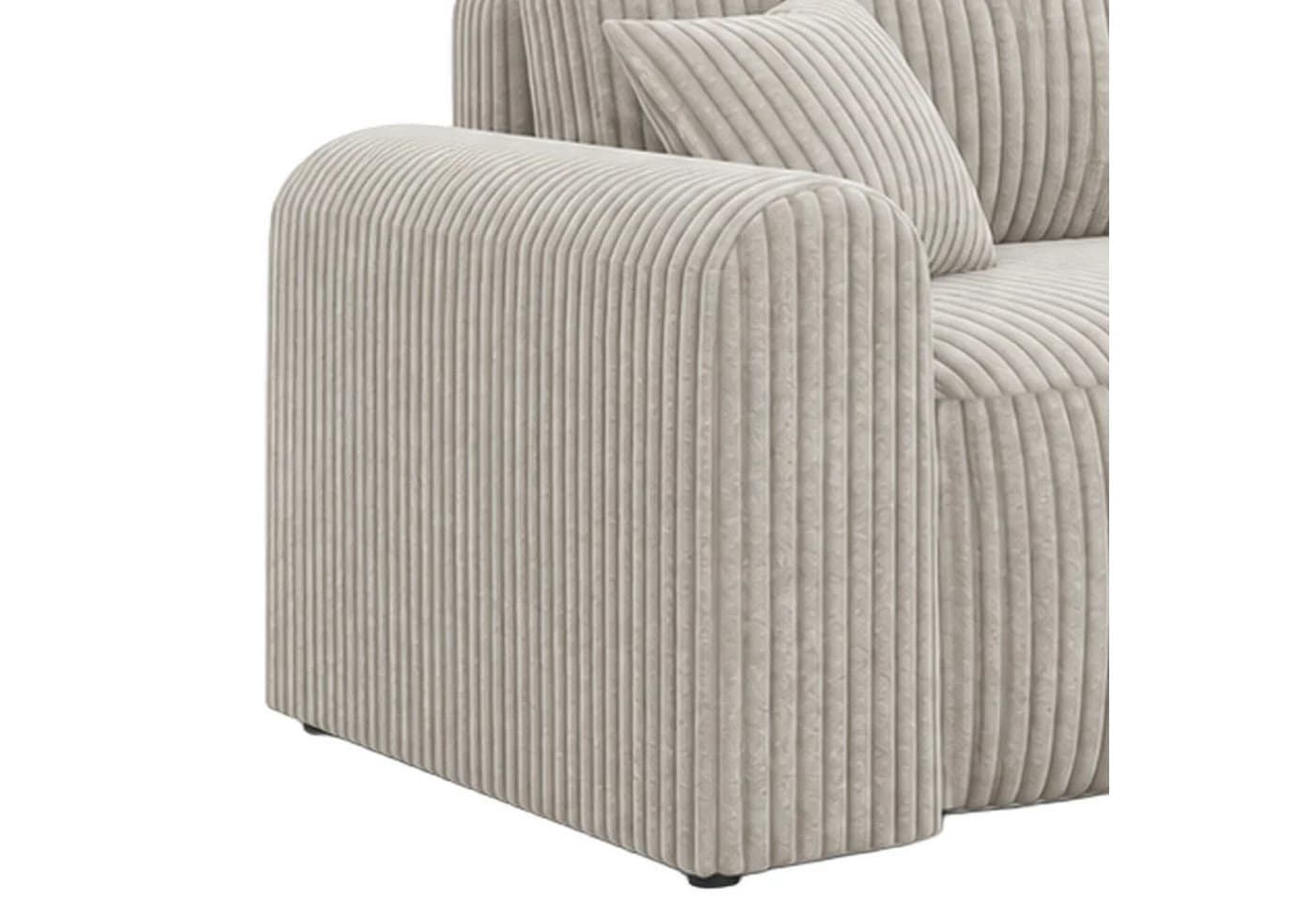 M-Punkt24 Ecksofa ASTI mit Bettfunktion und universeller Ottomane in Creme - Bild 5