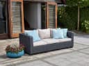 Allibert Loungesofa Salta 3-Sitzer Gartensofa Anthrazit Rattanoptik mit Kissen Bild 2