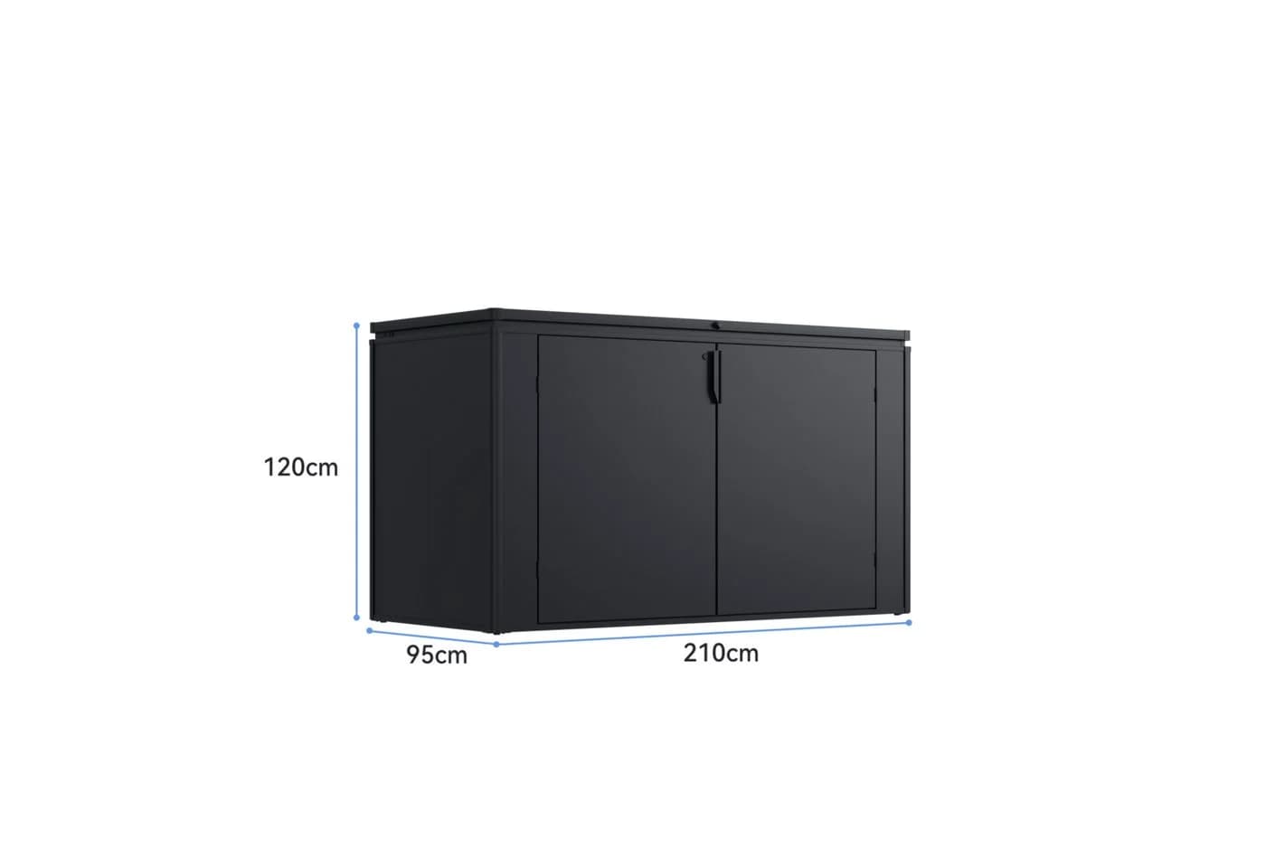 Weide Gartenbox Noble Max 2400 L Anthrazit Verzinkter Stahl - Bild 3