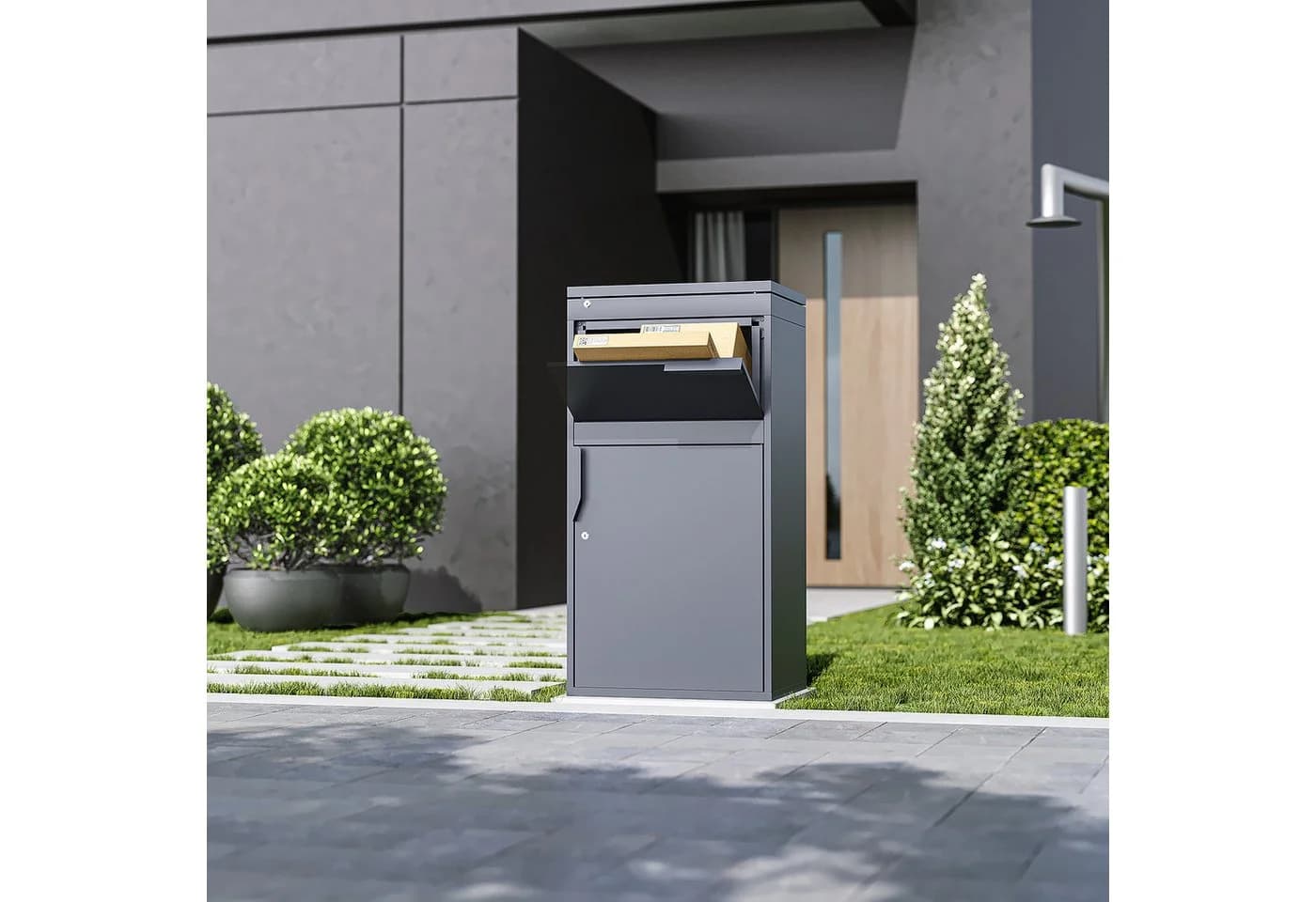 Weide Paketbriefkasten NOBLE 220 L Anthrazit Abschließbar Wetterfest - Bild 3