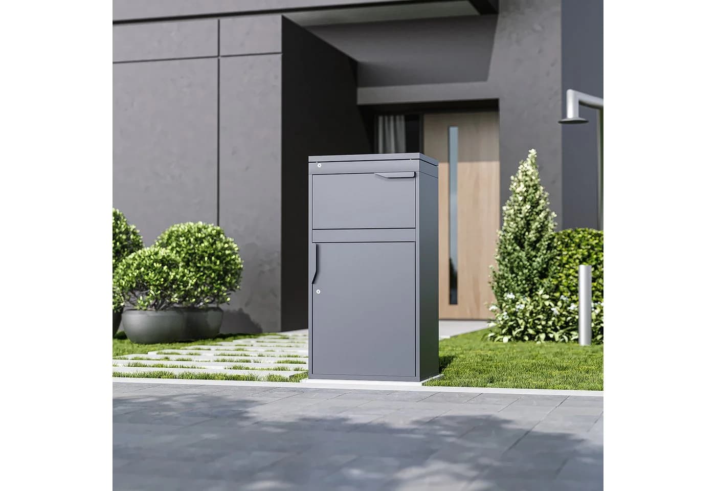 Weide Paketbriefkasten NOBLE 220 L Anthrazit Abschließbar Wetterfest - Bild 4