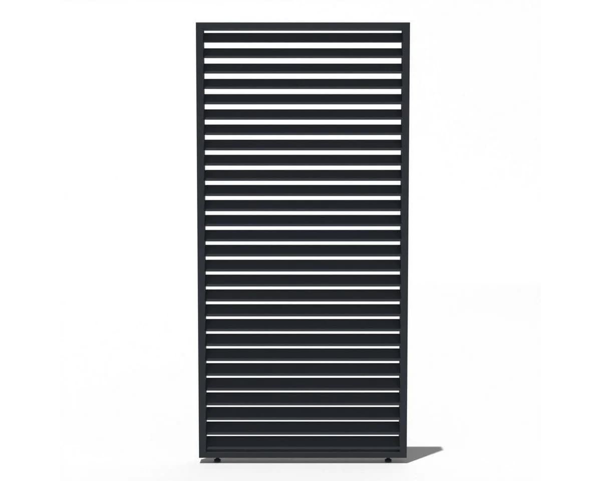 Weide Horizontale Lamellenwand Aluminium Anthrazit für Pergola - Bild 2