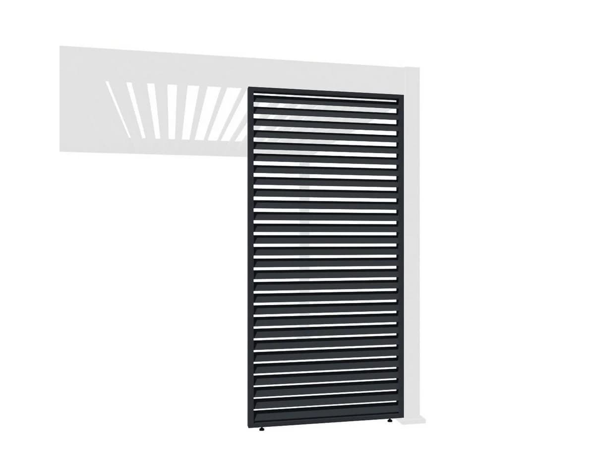 Weide Horizontale Lamellenwand Aluminium Anthrazit für Pergola - Bild 3