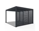Weide Horizontale Lamellenwand Aluminium Anthrazit für Pergola Bild 4
