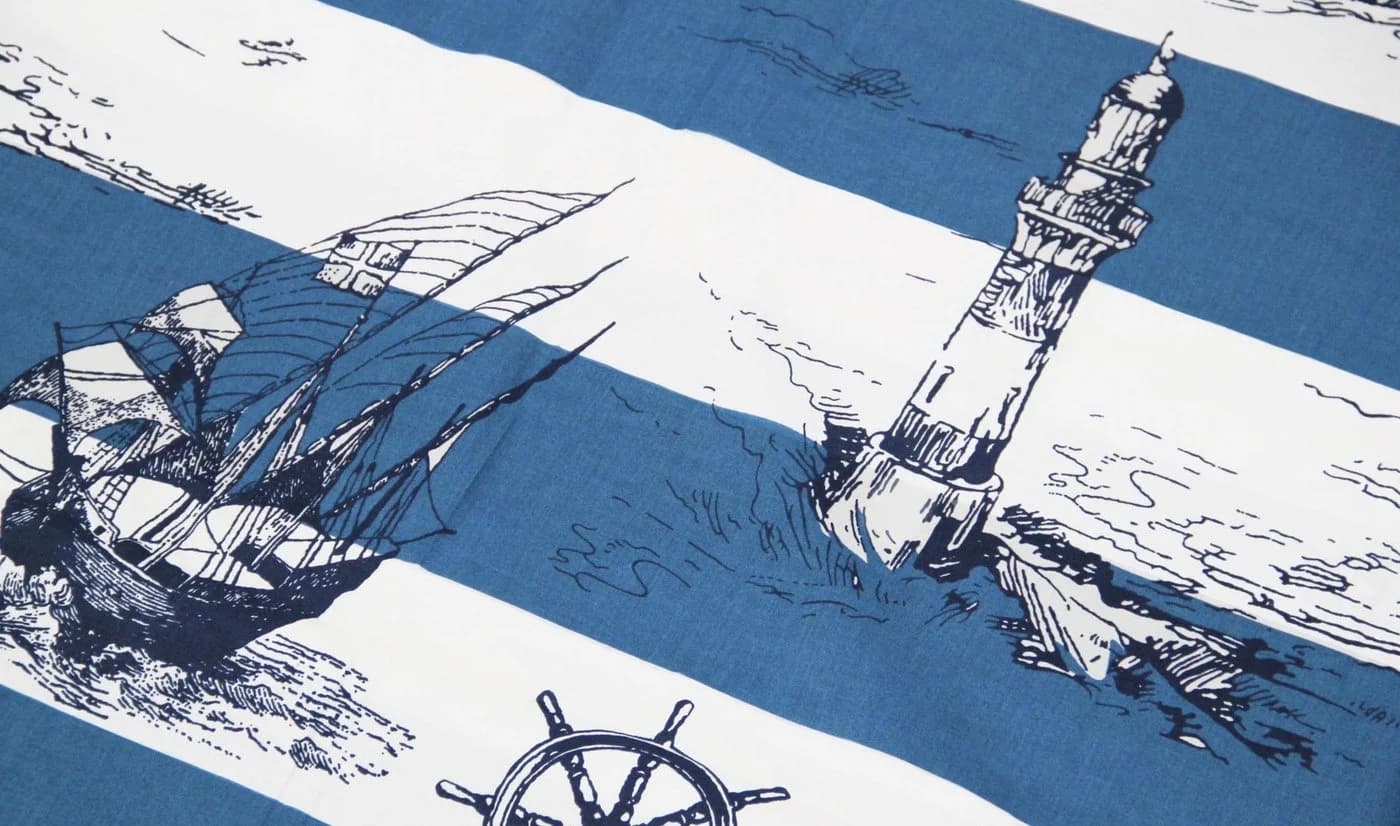 Heubergshop Bettwäsche Renforcé 2-teilig Blau Maritim Leuchtturm - Bild 3